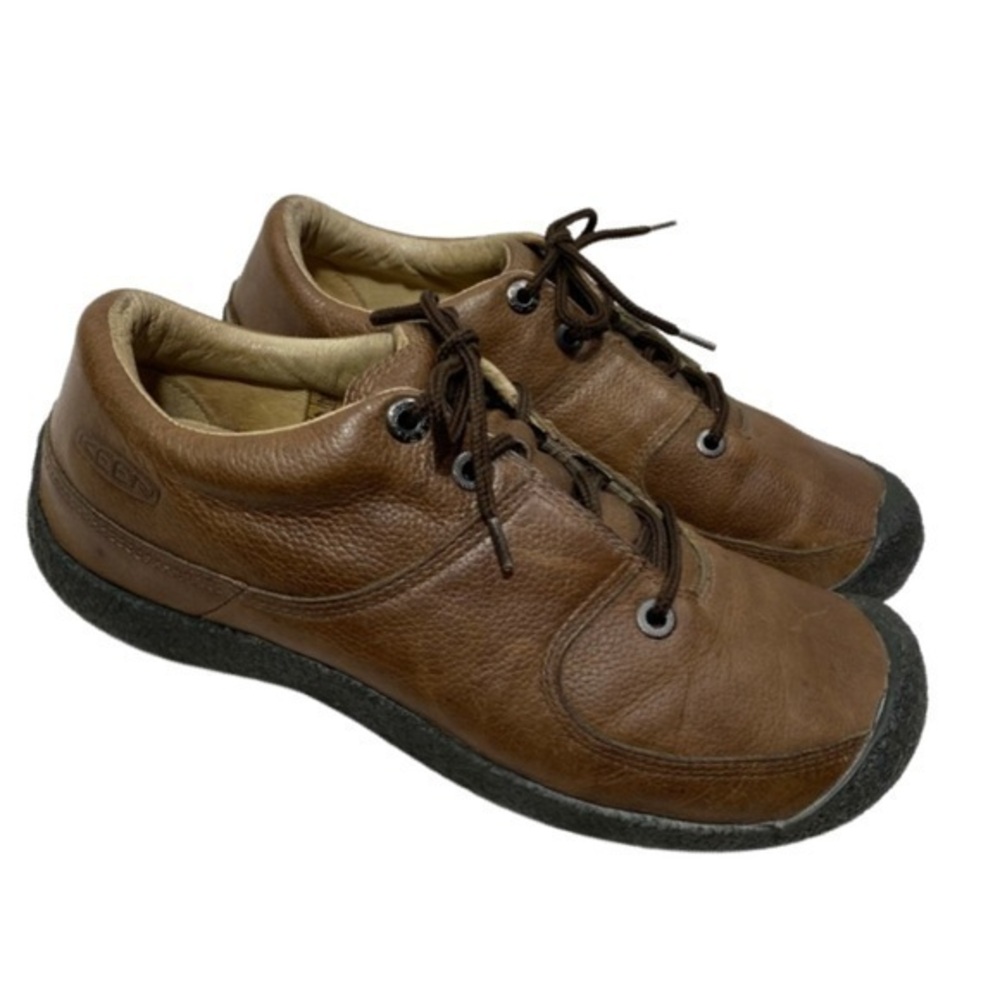 Keen men’s leather sneaker shoes Size 9.5 color Brown